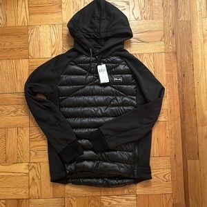 Men’s RLX Ralph Lauren Puffer Vest Hoodie, Size Small, NWT, Black